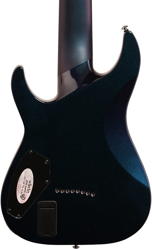 Schecter Hellraiser Hybrid C-8 Electric Guitar, 8-String, Ultra Violet, Body Straight Back