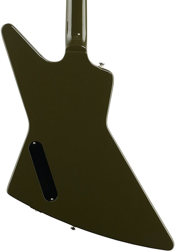 Epiphone Exclusive Explorer Electric Guitar, Olive Drab Green, Body Straight Back