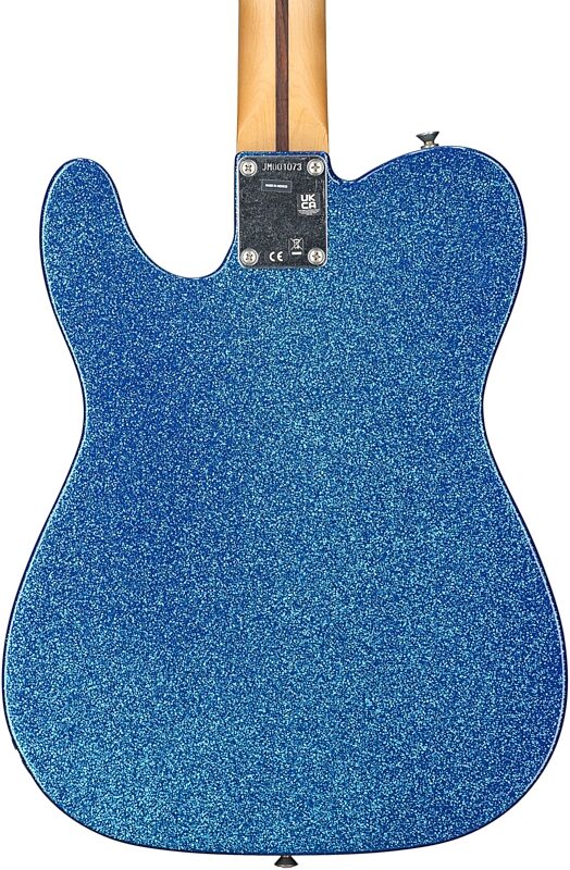 Fender J Mascis Telecaster Electric Guitar (with Gig Bag), Blue Flake, Body Straight Back