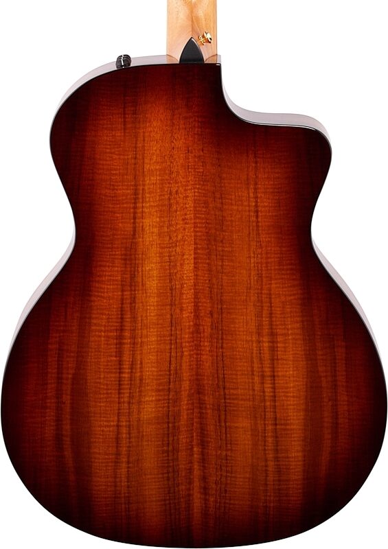 Taylor 224ce Deluxe Grand Auditorium Koa Acoustic-Electric Guitar, Left-Handed (with Case), Shaded Edge Burst, Body Straight Back