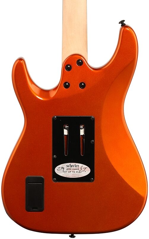 Schecter Sun Valley Super Shredder FR Electric Guitar, Lambo Orange, Body Straight Back
