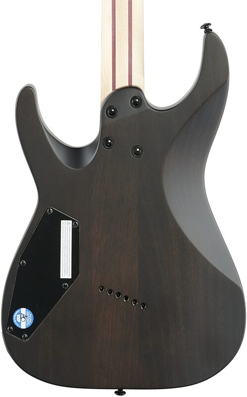 ESP LTD M-1000 Multi-Scale Electric Guitar, See-Thru Black Satin, Blemished, Body Straight Back