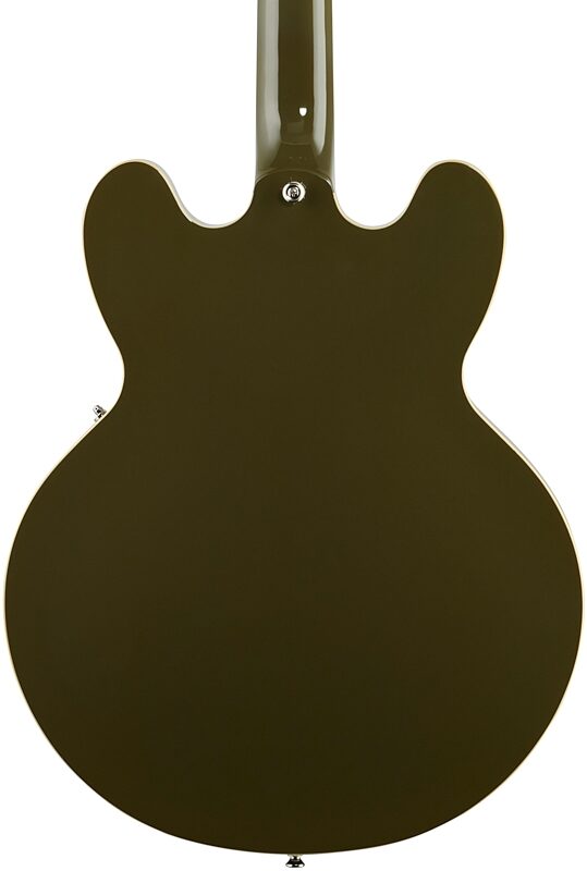 Epiphone Exclusive ES-335 Electric Guitar, Olive Drab Green, Body Straight Back