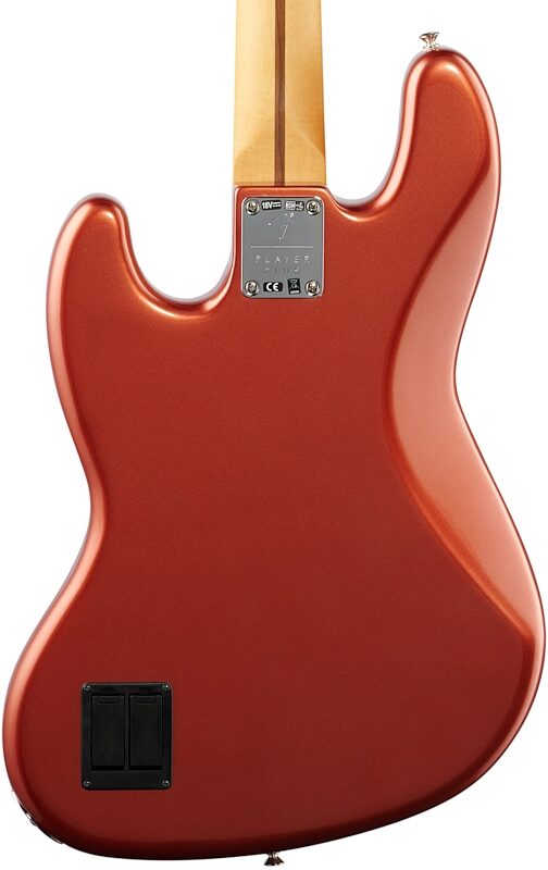 Fender Player Plus Jazz Electric Bass, Maple Fingerboard (with Gig Bag), Aged Candy Apple Red, Body Straight Back