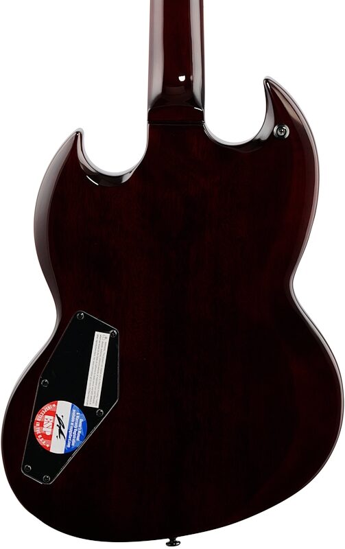 ESP LTD Viper 256QM Electric Guitar, Dark Brown Sunburst, Blemished, Body Straight Back