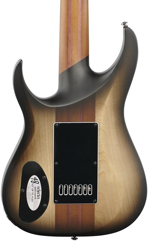 Schecter Banshee Mach 7-ET Electric Guitar, 7-String, Ember Burst, Body Straight Back