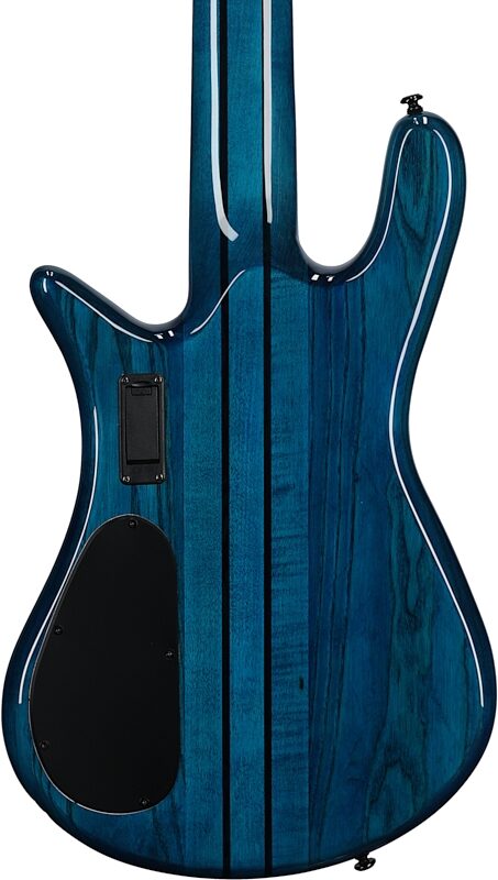 Spector NS Dimension Multi-Scale 5-String Bass Guitar (with Bag), Black and Blue Gloss, Body Straight Back