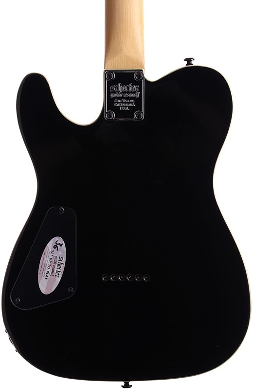 Schecter PT Electric Guitar, Black, Body Straight Back