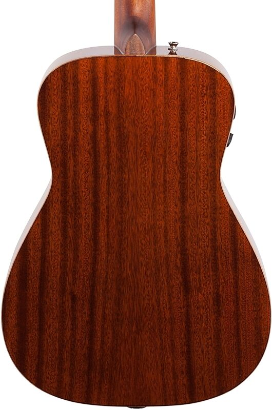 Fender Malibu Classic Hot Rod Acoustic-Electric Guitar (with Gig Bag), Red Metallic, Body Straight Back