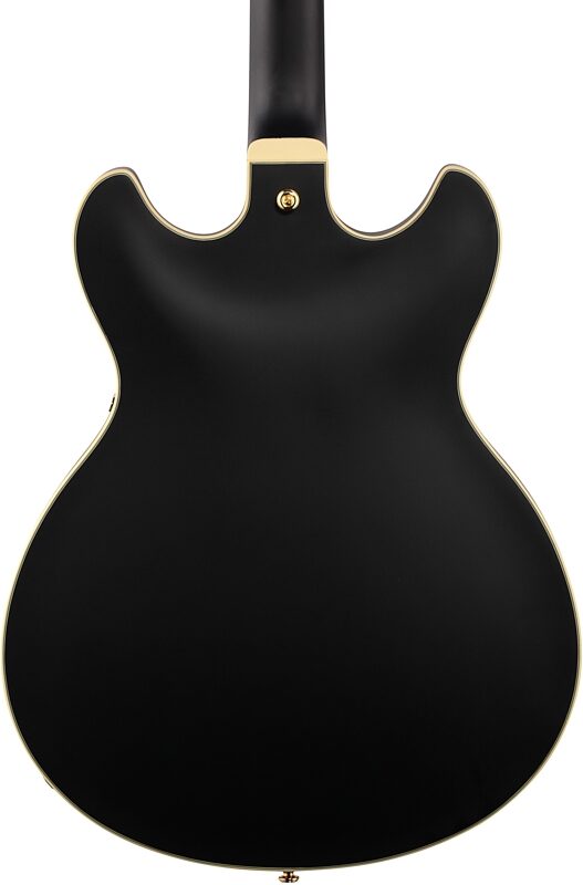 Ibanez AS73G Artcore Semi-Hollowbody Electric Guitar, Black Flat, Body Straight Back