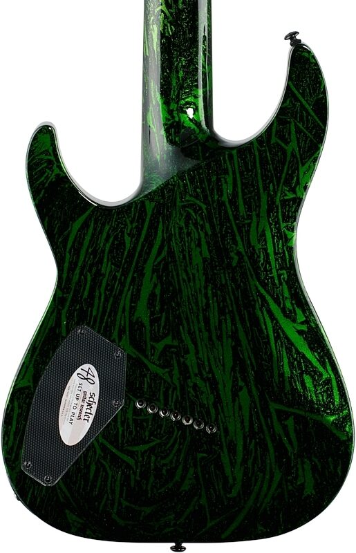 Schecter C-7 Silver Mountain MS Electric Guitar, 7-String, Toxic Venom, Body Straight Back
