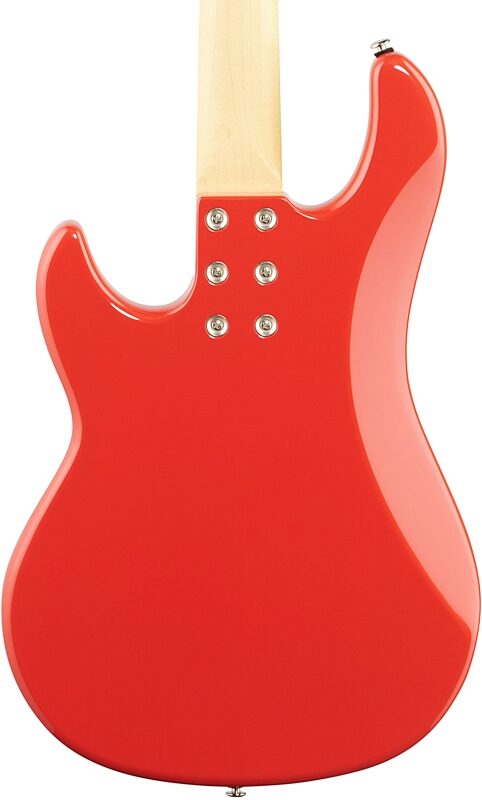 G&L Fullerton Deluxe LB-100 Bass Guitar (with Bag), Fullerton Red, Body Straight Back