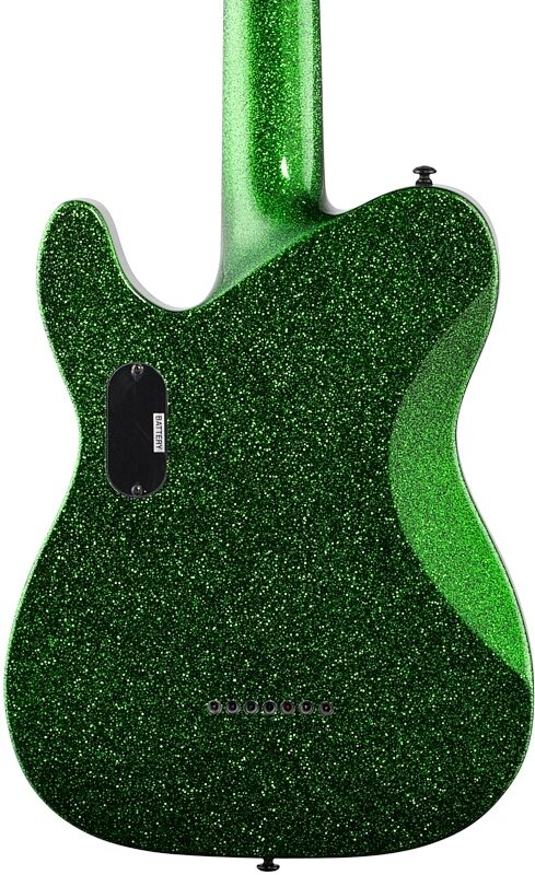 ESP LTD SCT-607B Stephen Carpenter Baritone Electric Guitar, 7-String (with Case), Green Sparkle, Body Straight Back