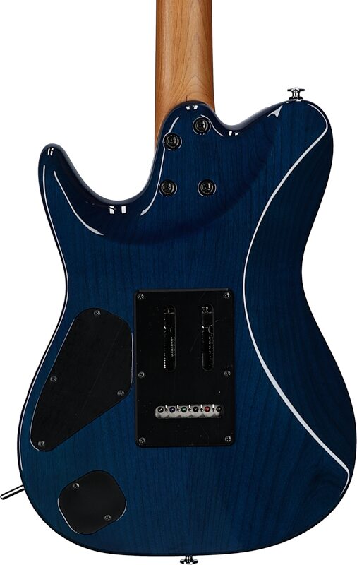 Ibanez Prestige AZS2200Q Electric Guitar (with Case), Royal Blue Sapphire, Body Straight Back