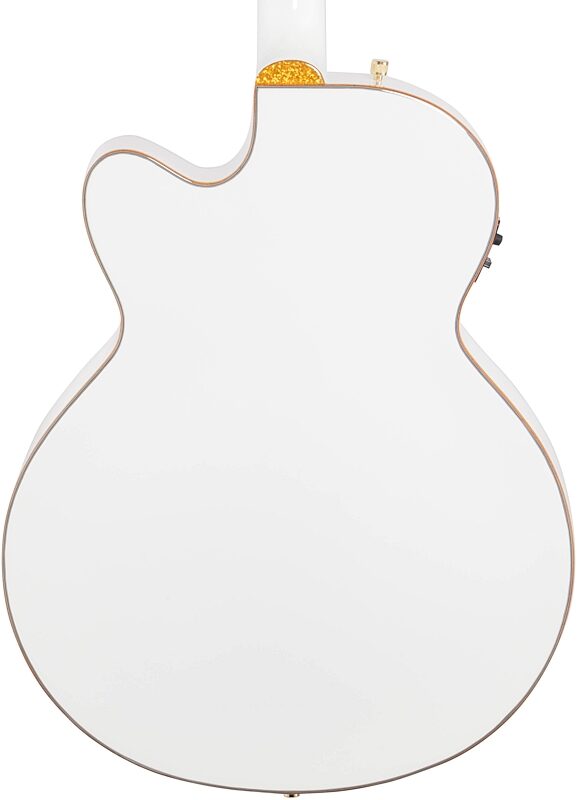Gretsch G5022CWFE Rancher Falcon Jumbo Acoustic-Electric Guitar, White, Body Straight Back
