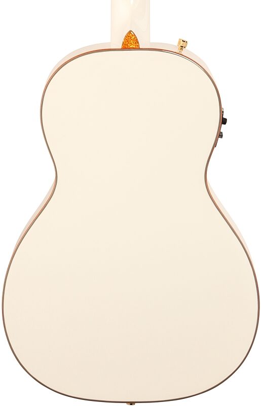 Gretsch G5021WPE Rancher Penguin Parlor Acoustic-Electric Guitar, White, Body Straight Back