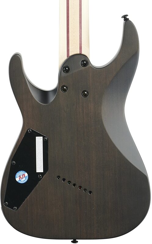 ESP LTD M-1007 Multi-Scale Electric Guitar, 7-String, See-Thru Black Satin, Body Straight Back