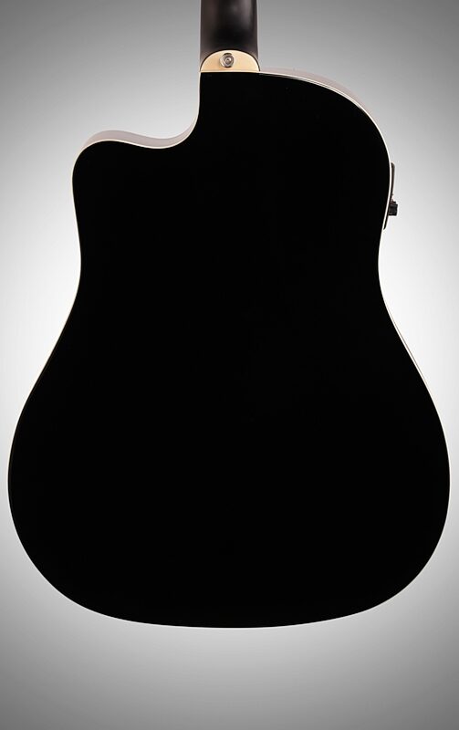 Epiphone AJ-220SCE Acoustic-Electric Guitar, Ebony, Body Straight Back