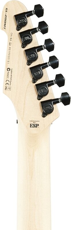 ESP LTD GL200 George Lynch Signature Series Electric Guitar, Yellow Tiger, Headstock Straight Back