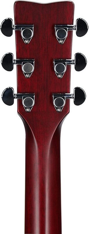 Yamaha FSC-TA Cutaway TransAcoustic Guitar, Ruby Red, Headstock Straight Back