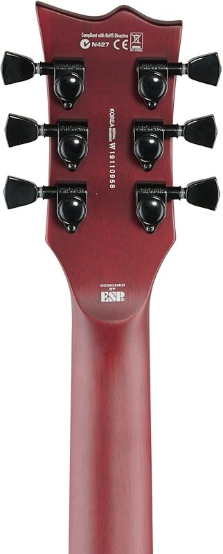 ESP LTD Viper 1000 Evertune Electric Guitar, See-Thru Black Cherry, Headstock Straight Back
