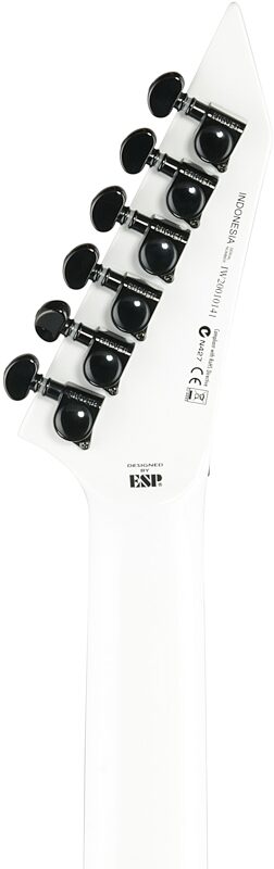 ESP LTD M-1000E Electric Guitar, Snow White, Headstock Straight Back