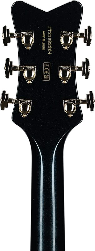 Gretsch G6136TG Players Edition Falcon Electric Guitar (with Case), Midnight Sapphire, Headstock Straight Back