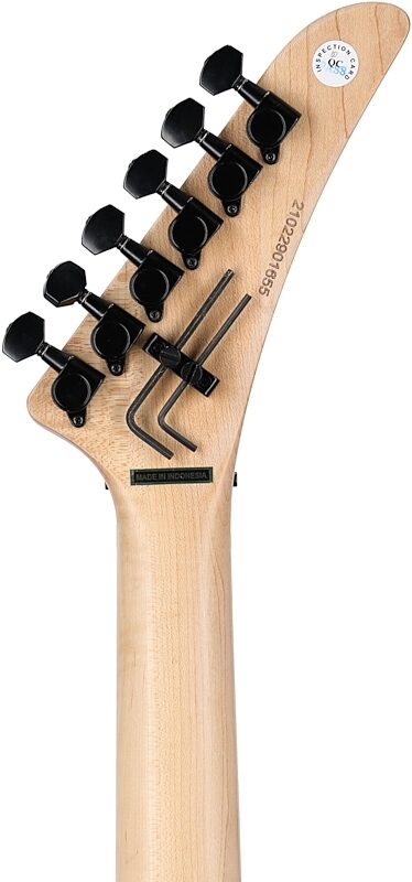 Kramer Baretta Graphics Electric Guitar (with EVH D-Tuna and Gig Bag), Danger Zone, Custom Graphics, Headstock Straight Back