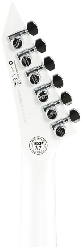 ESP LTD Eclipse 87 NT Electric Guitar, Pearl White, Headstock Straight Back