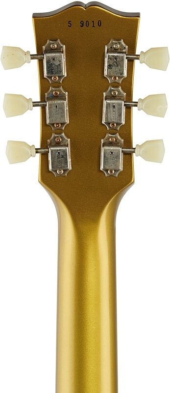 Gibson Custom Exclusive 1955 Les Paul Standard P90 All Gold VOS Electric Guitar (with Case), All Gold, Headstock Straight Back