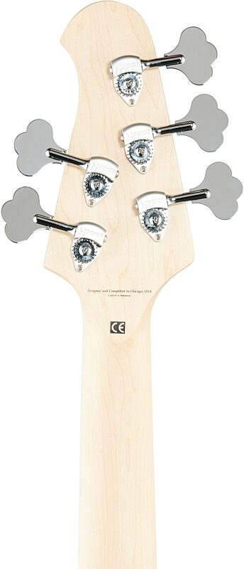 Lakland Skyline 55-60 Custom Laurel Fretboard Bass Guitar, Lake Placid Blue, Headstock Straight Back
