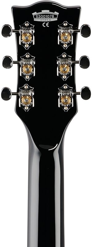 Vox Bobcat V90 Semi-hollowbody Electric Guitar (with Case), Black, Headstock Straight Back