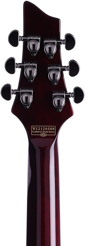 Schecter C-1 Hellraiser FR Electric Guitar with Floyd Rose, Black Cherry, Blemished, Headstock Straight Back