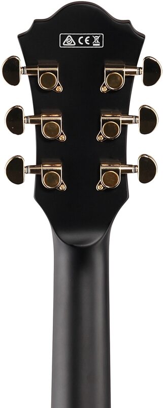 Ibanez AS73G Artcore Semi-Hollowbody Electric Guitar, Black Flat, Headstock Straight Back