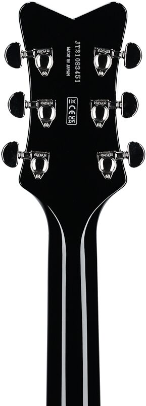 Gretsch G6136RF Richard Fortus Signature Falcon Electric Guitar (with Case), Falcon Black, Headstock Straight Back