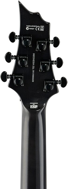 ESP LTD H-1001FR Electric Guitar, Black Natural Fade, Headstock Straight Back