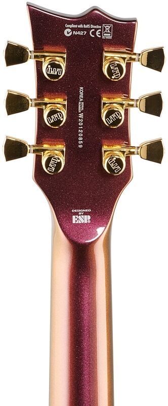 ESP LTD EC-1000 Electric Guitar, Fishman Fluence, Gold Andromeda, Headstock Straight Back