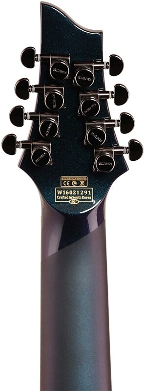 Schecter Hellraiser Hybrid C-8 Electric Guitar, 8-String, Ultra Violet, Headstock Straight Back
