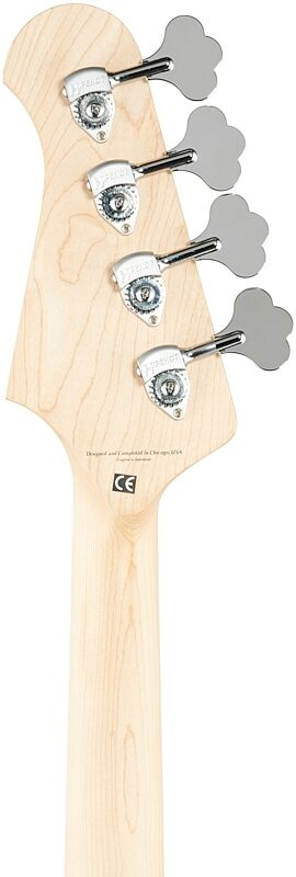 Lakland Skyline 44-64 Custom PJ Rosewood Fretboard Bass Guitar, White, Headstock Straight Back