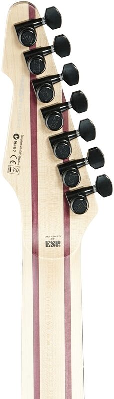 ESP LTD M-1007 Multi-Scale Electric Guitar, 7-String, See-Thru Black Satin, Headstock Straight Back