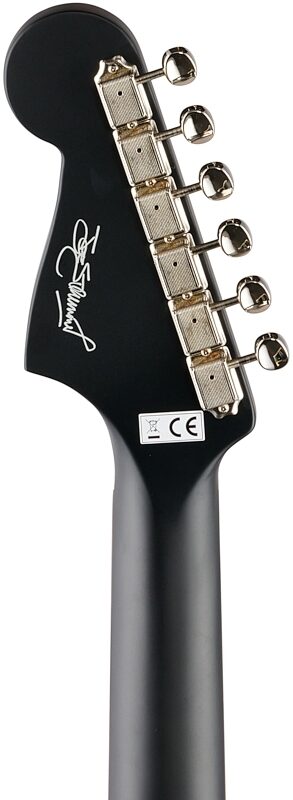 Fender Joe Strummer Campfire Acoustic-Electric Guitar (with Gig Bag), Matte Black, Headstock Straight Back