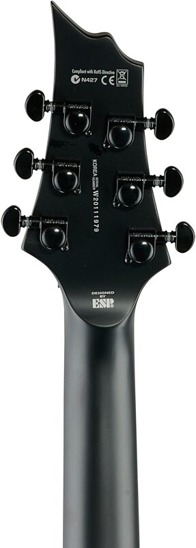 ESP LTD F Black Metal Electric Guitar, New, Headstock Straight Back