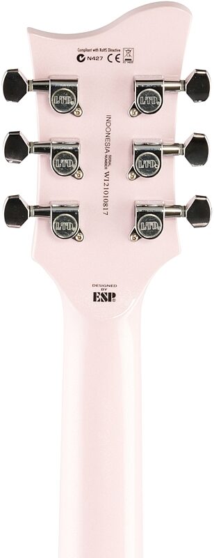 ESP LTD Xtone PS-1 Electric Guitar, Pearl Pink, Headstock Straight Back