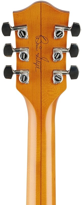 Gretsch G6120T-BSSMK Brian Setzer Signature 59 Bigsby Electric Guitar (with Case), Smoke Orange, Headstock Straight Back