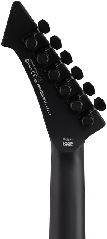 ESP LTD James Hetfield Snakebyte Electric Guitar (with Case), Satin Black, Headstock Straight Back