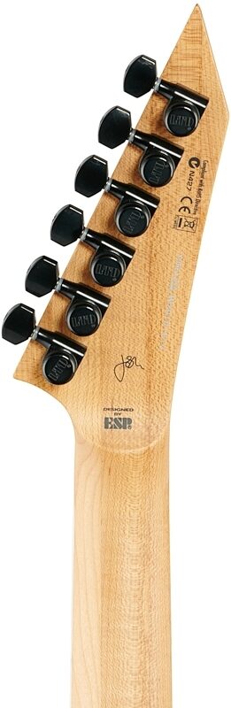 ESP LTD Josh Middleton JM-II Electric Guitar (with Case), Black Shadow Burst, Headstock Straight Back