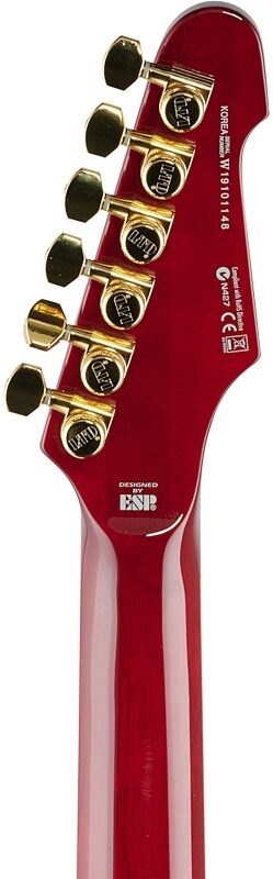 ESP LTD Phoenix-1000 Electric Guitar, See Thru Blk Cherry, Headstock Straight Back