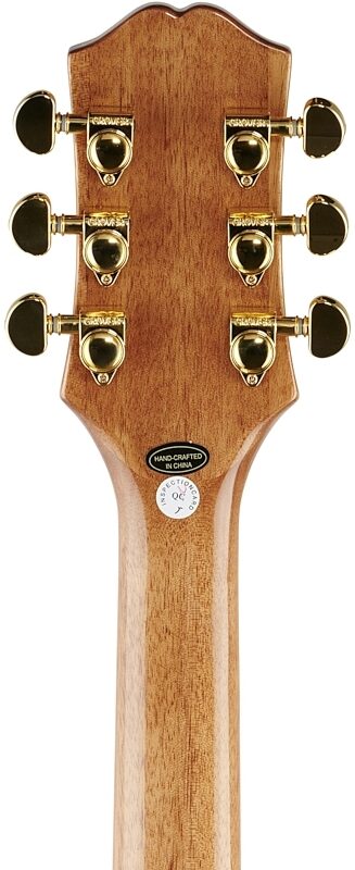 Epiphone Les Paul Custom Koa Electric Guitar, Natural, Headstock Straight Back