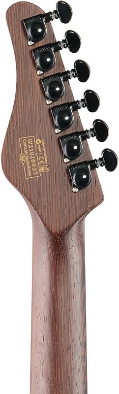 Schecter SVS Exotic Electric Guitar, Black Limba, Headstock Straight Back