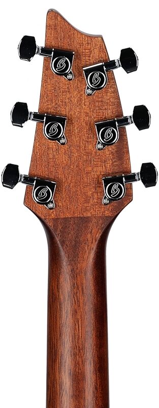 Breedlove ECO Discovery S Concert CE Mahogany Acoustic-Electric Guitar, Edgeburst, Headstock Straight Back